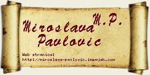 Miroslava Pavlović vizit kartica